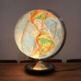 Globe en verre Illuminé de Columbus Paul Oestergaard 1950 vintage design