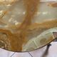 Lot of 3 marble and brass nesting tables.