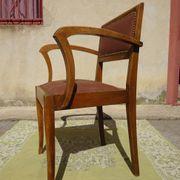 Matching Art Deco seats: 1 bridge armchair and 2 chairs.
