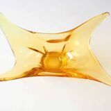 Amber crystal fruit bowl