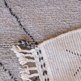 Tapis Beni Ouarain Gris et Noir - 281 x 274 cm