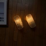 Pair of wall sconces in plexiglass