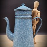 Enamelled marble blue coffee maker