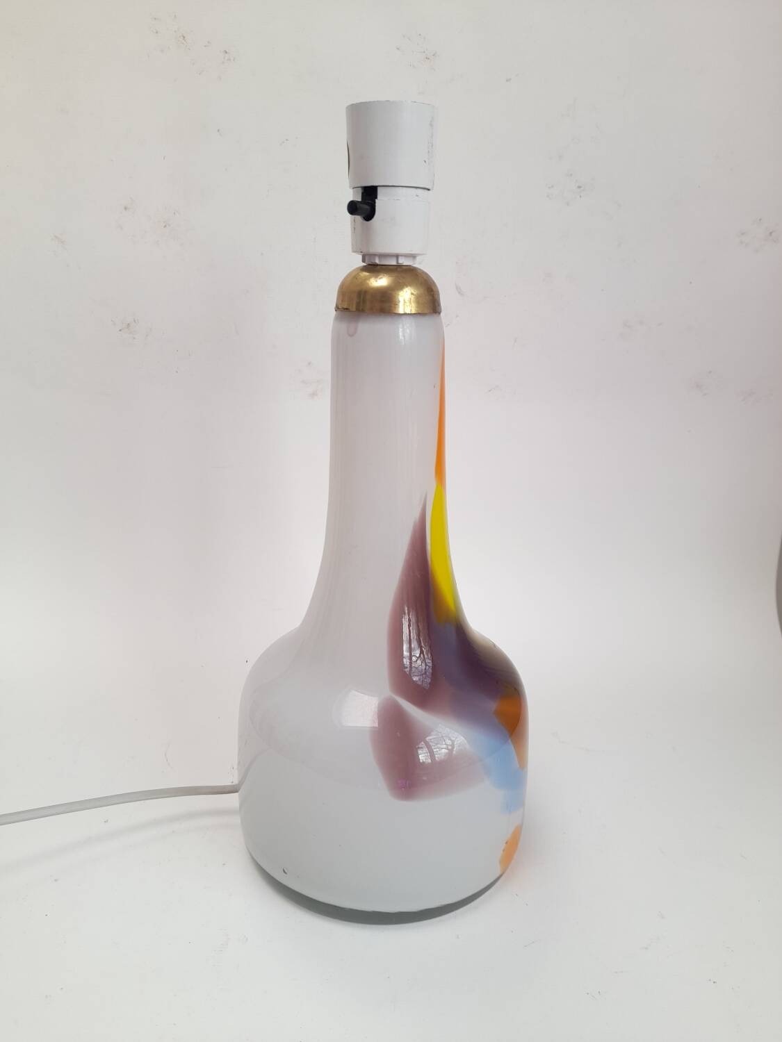 Large Holmegaard lamp base in coloured glass