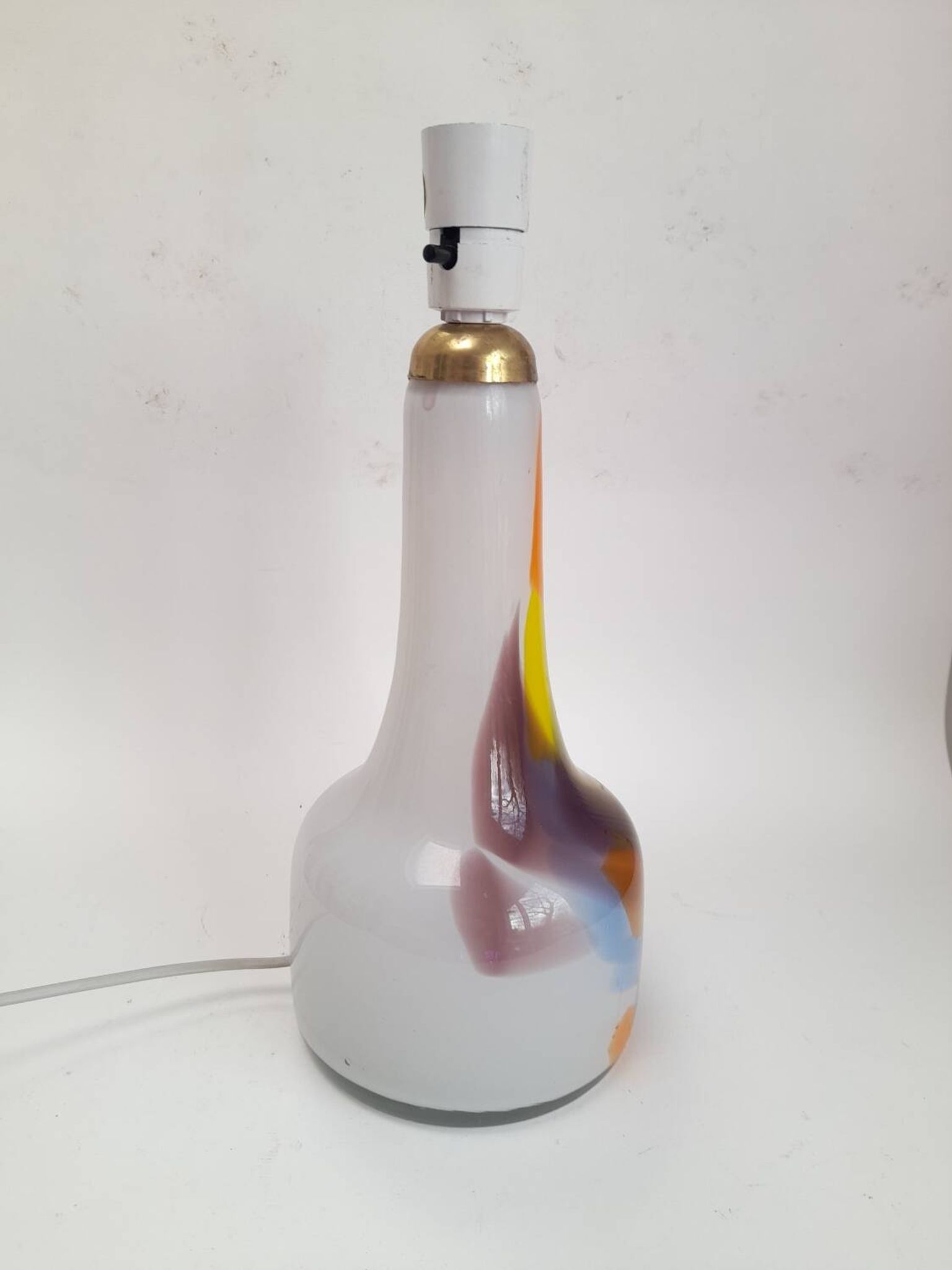 Grand pied de lampe Holmegaard en verre coloré