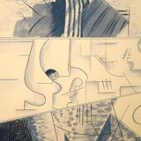 Aldo Mondino, Dance, colour lithograph on paper, 1970s