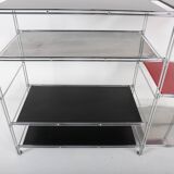 Vintage modular metal shelf