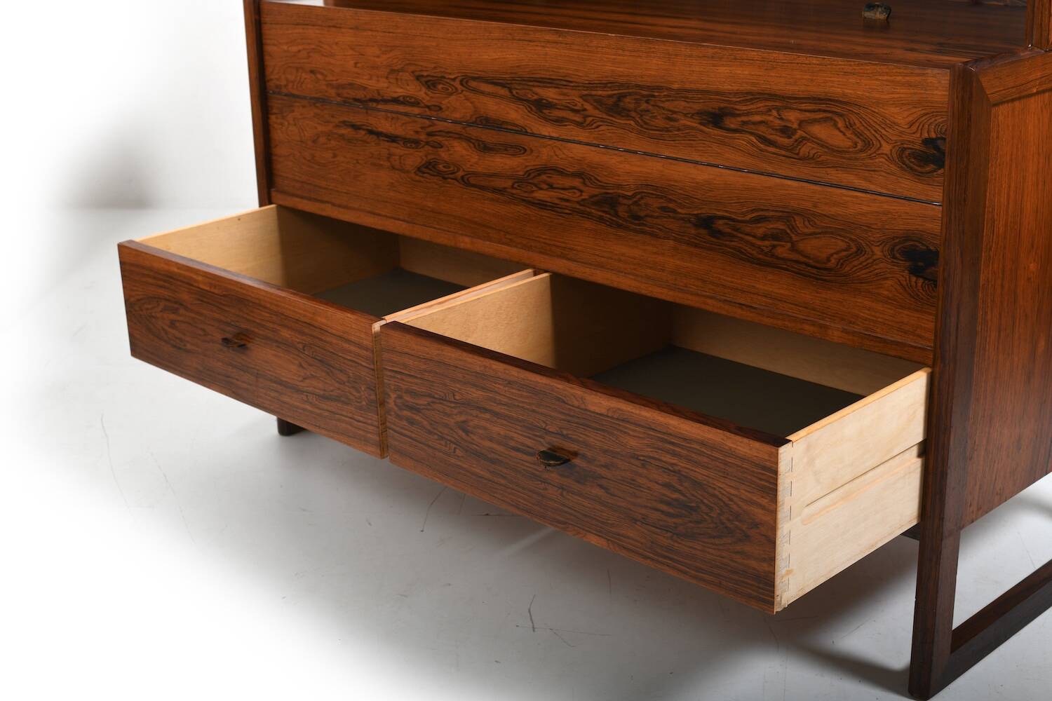 Rare Danish Bar Cabinet with Leather Parts 1960s