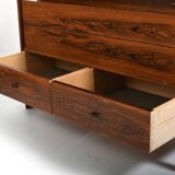 Rare Danish Bar Cabinet with Leather Parts 1960s