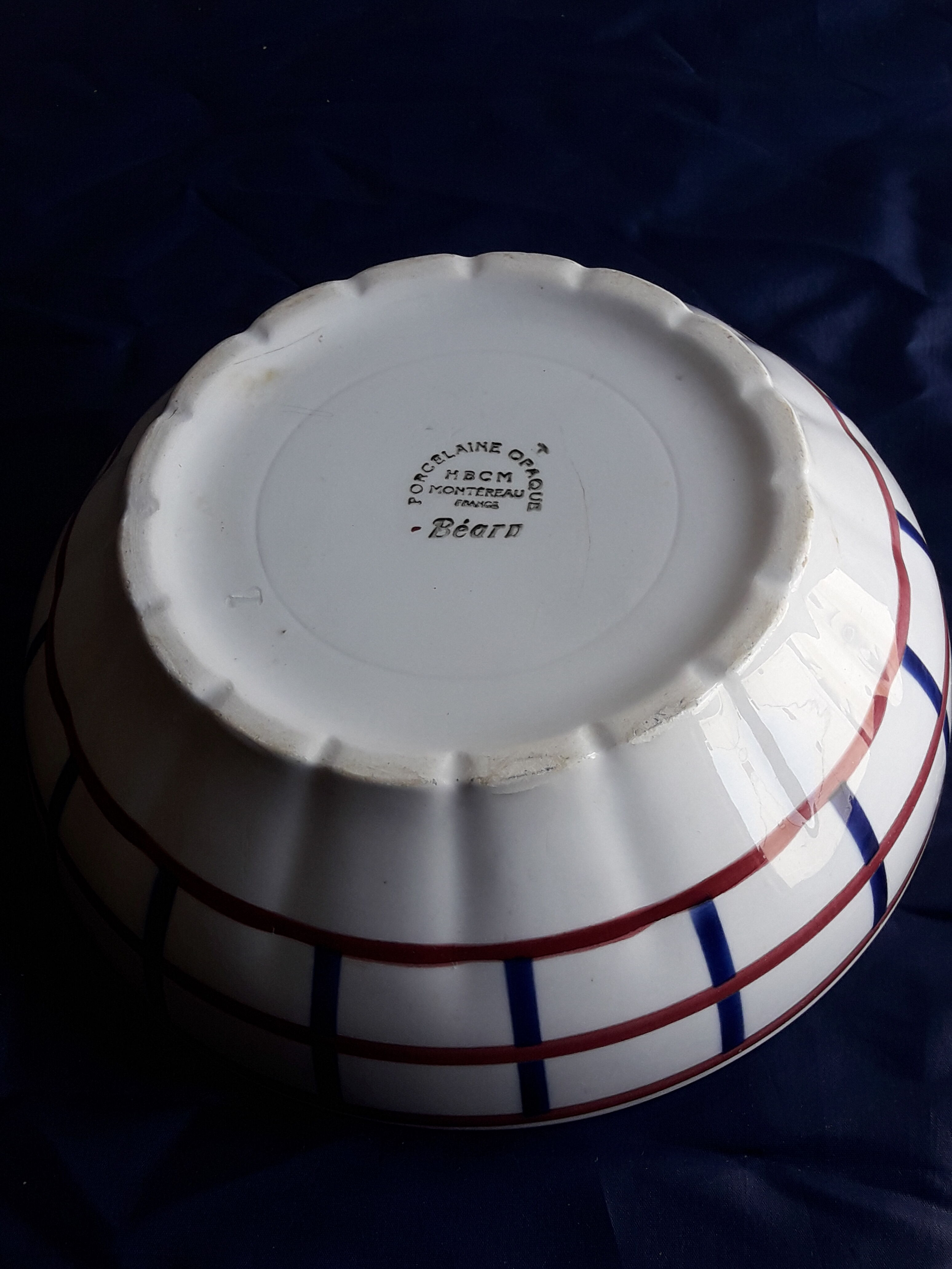 HBCM Creil Montereau HBCM model Bearn diam 22.5 cm