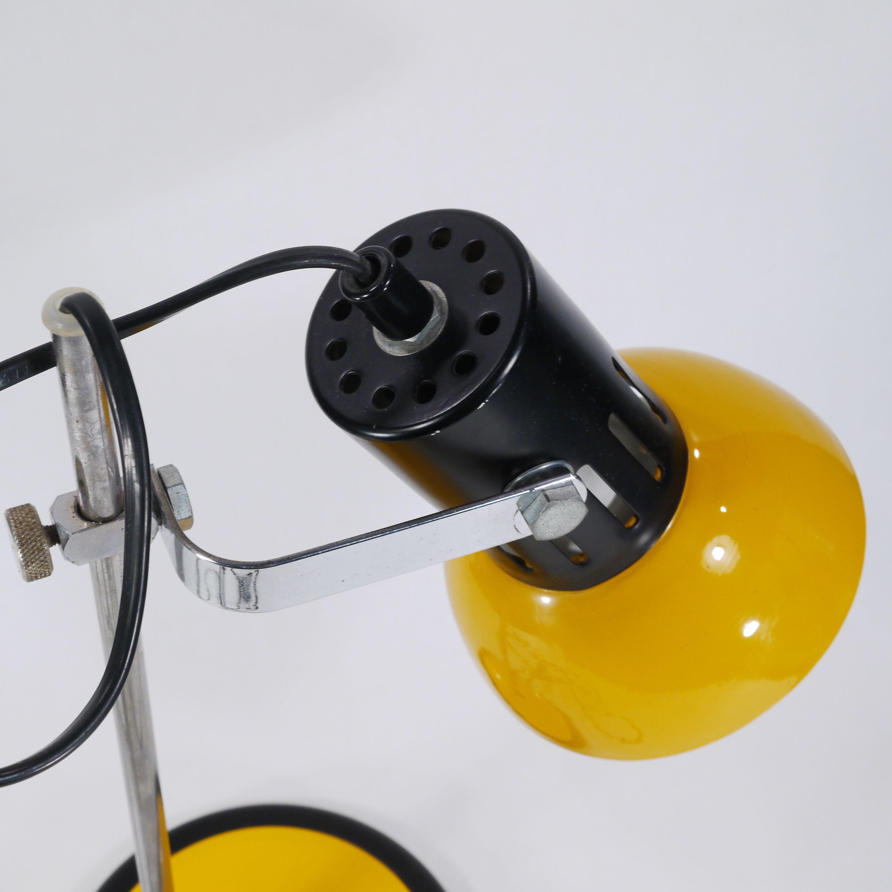 Yellow and black desk lamp