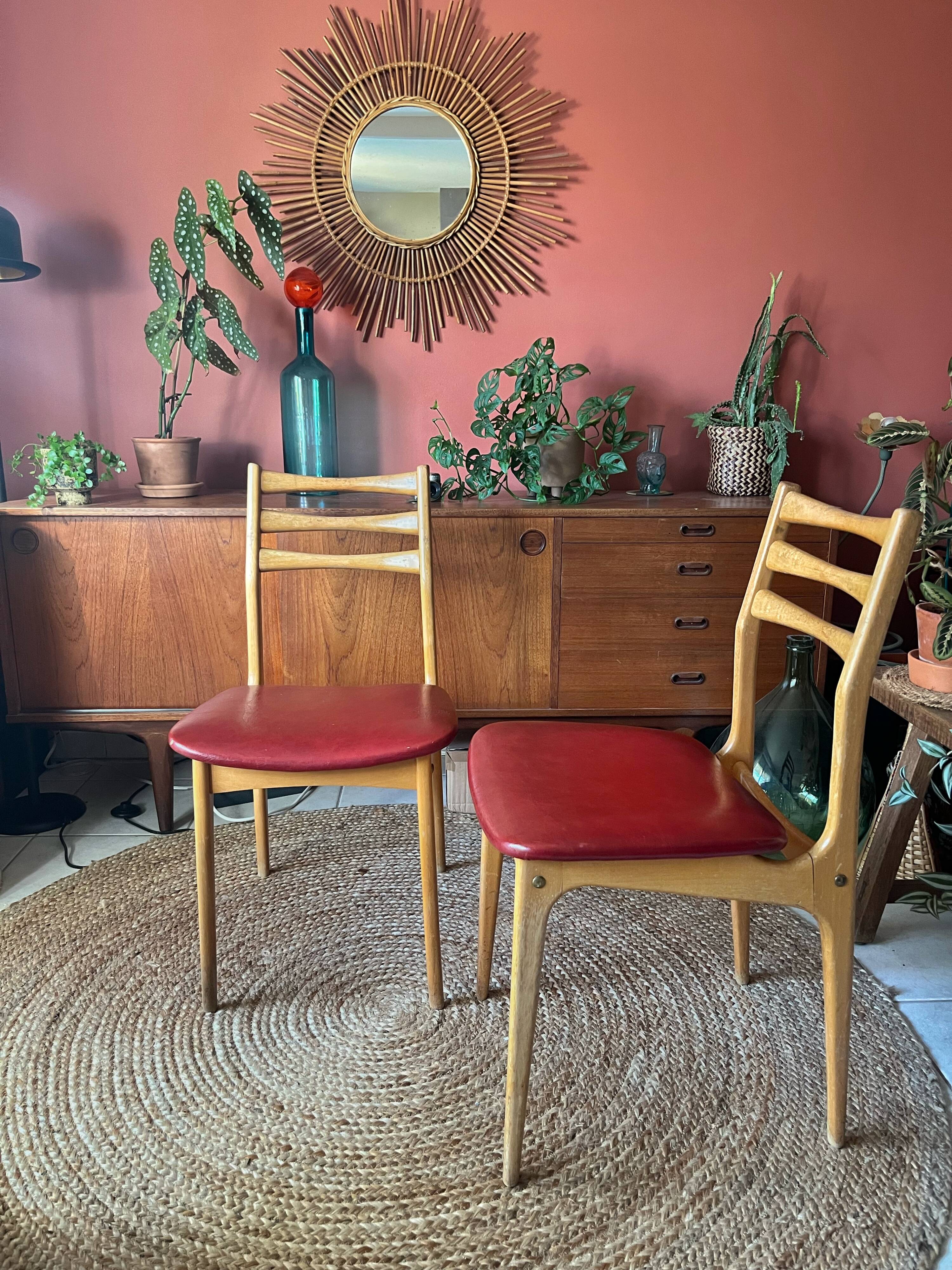 Set of 2 Scandinavian vintage chairs