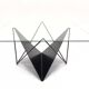 Vintage 80s steel wire coffee table eclectic design