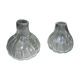 Ensemble de 2 vases en verre soufflé transparent