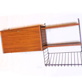 Recipient teak shelf - magazine holder by Kajsa - Nils "Nisse" Strinning for String 1960s