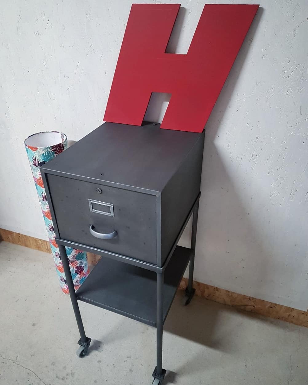 Industrial storage furniture on wheels