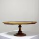Vintage turned oval wooden display stand