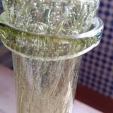 Old long Biot glass bottle