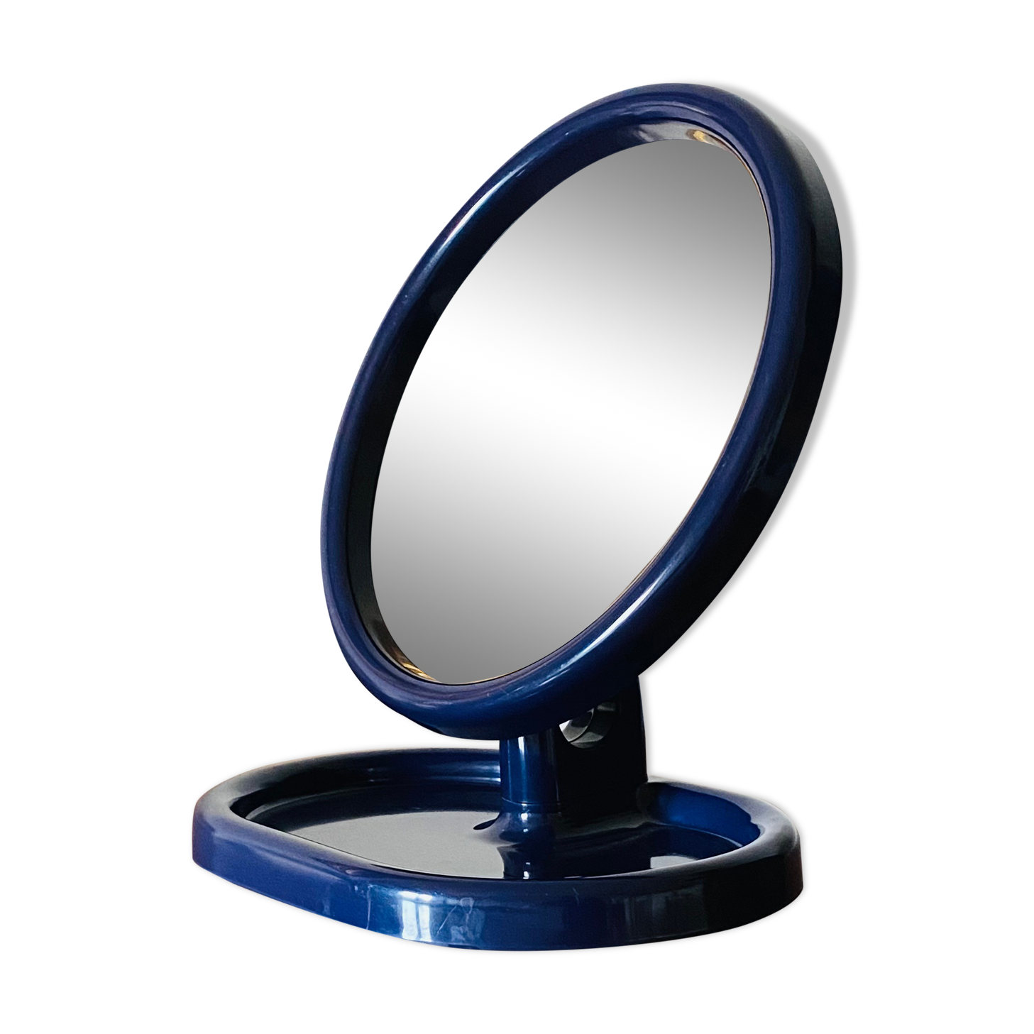 Olaf von Bohr, Blue Table Mirror, Gedy Italy, ca. 1970