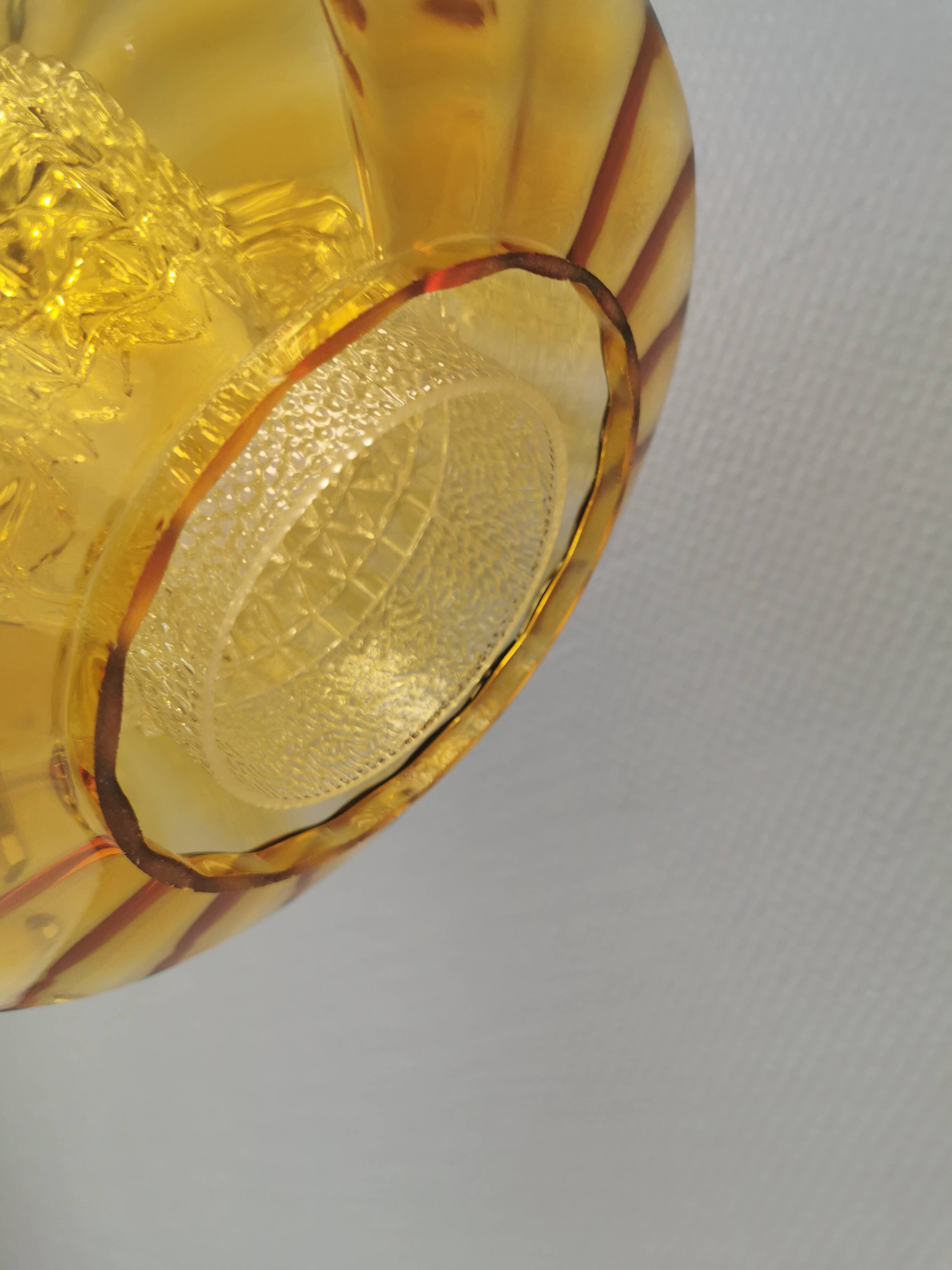 Swedish hanging lamp with double layer glass shades, 1970s