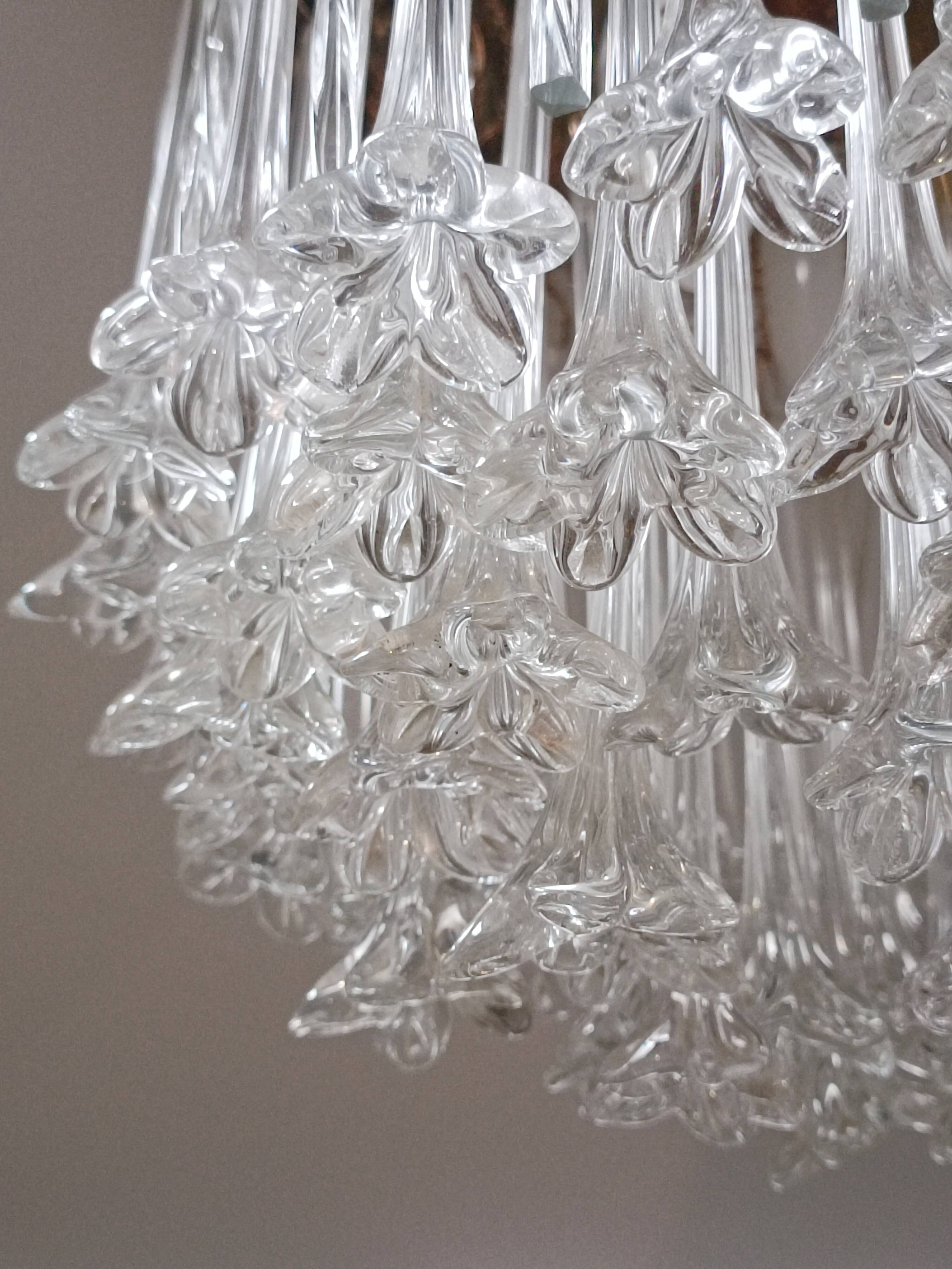 Murano glass chandelier by Venini 1960s