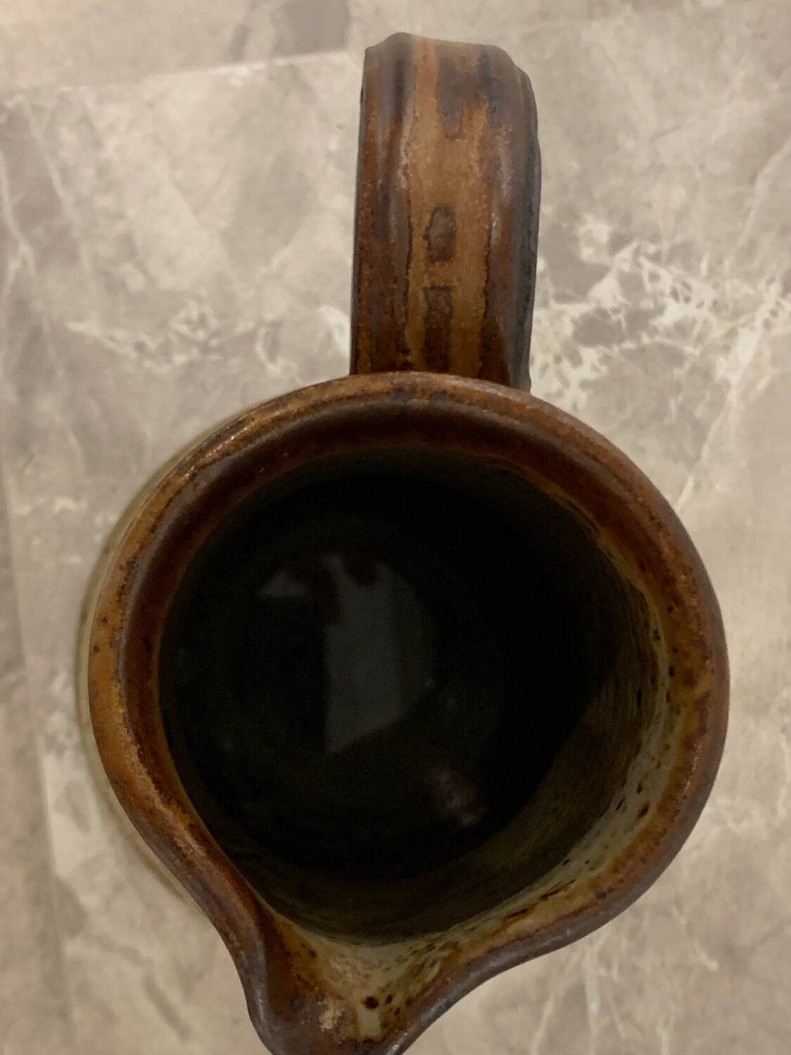 Pitcher/vase in old stoneware, very original shape