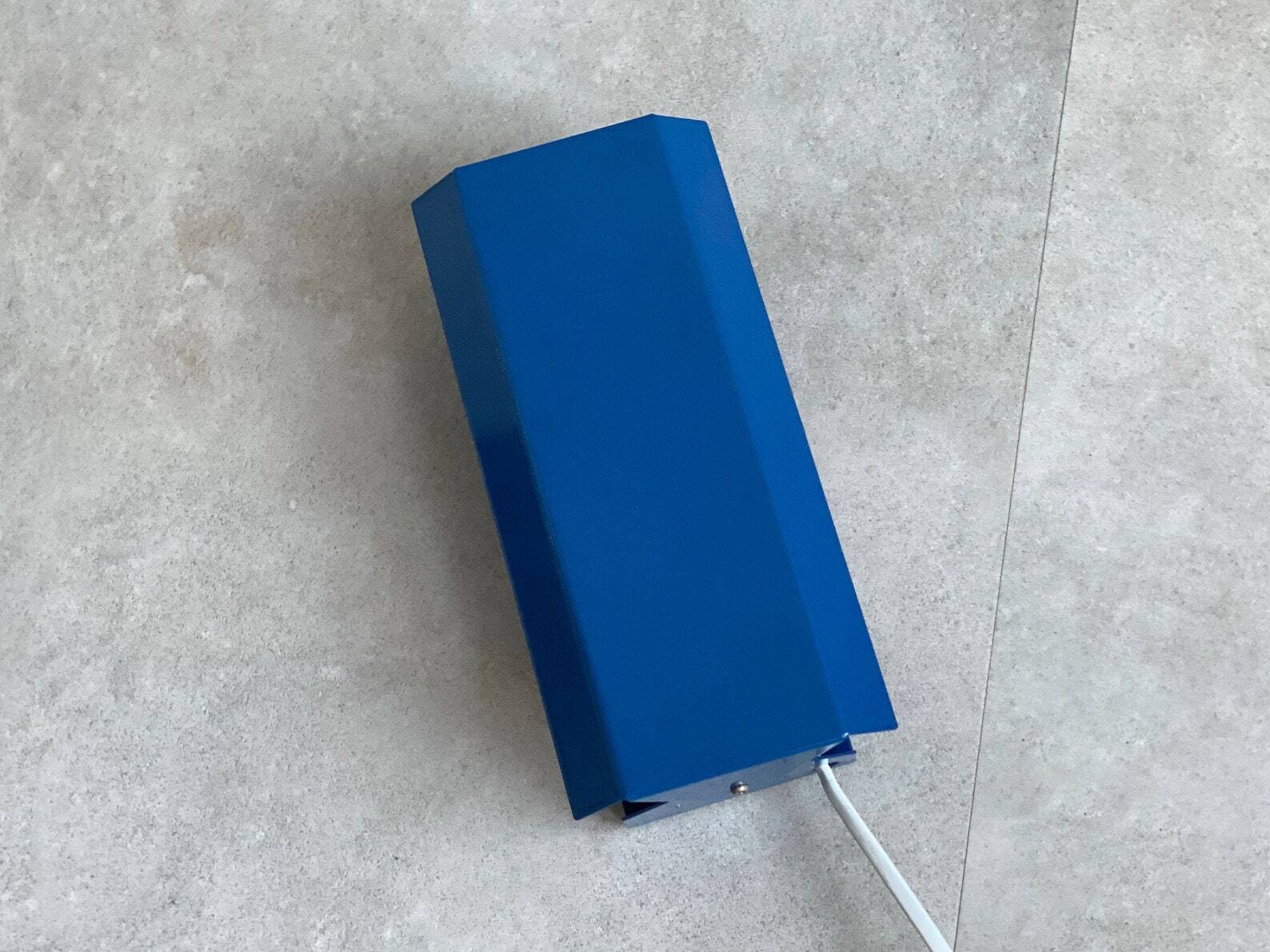 Vintage Blue massive bed lamp / wall lamp