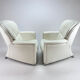 Ensemble de 2 fauteuils Leolux Excalibur blancs de Jan Armgardt, années 1990