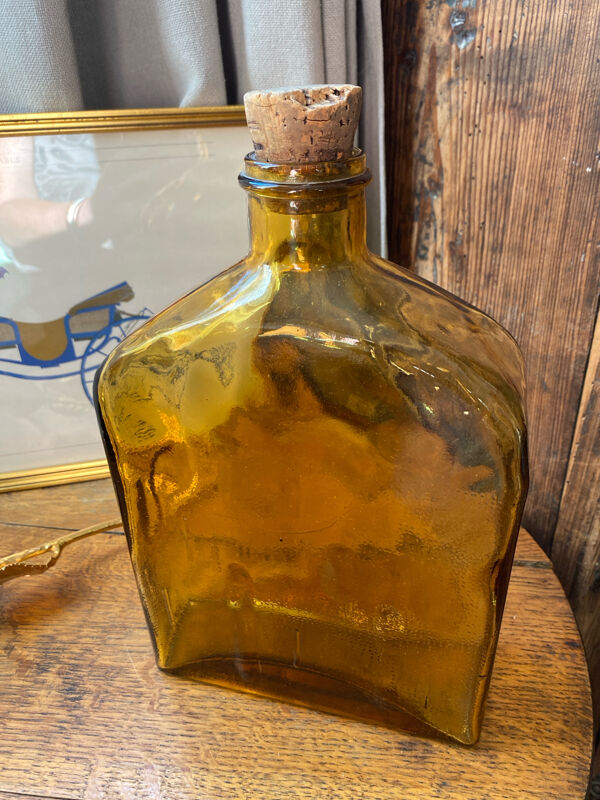 Bouteille / vase en verre d’art décorative design  Helen Tynell