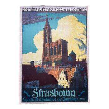 Affiche de Chemin de Fer Strasbourg 1924