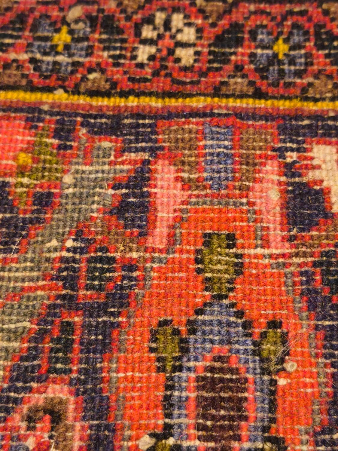 Hand-knotted Bakhtiari Persian carpet from Iran.