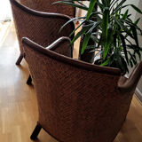 Rattan armchairs