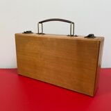 Old wooden briefcase