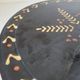 Rare black ceramic plate biot vintage stamp 1960 star 30 cm