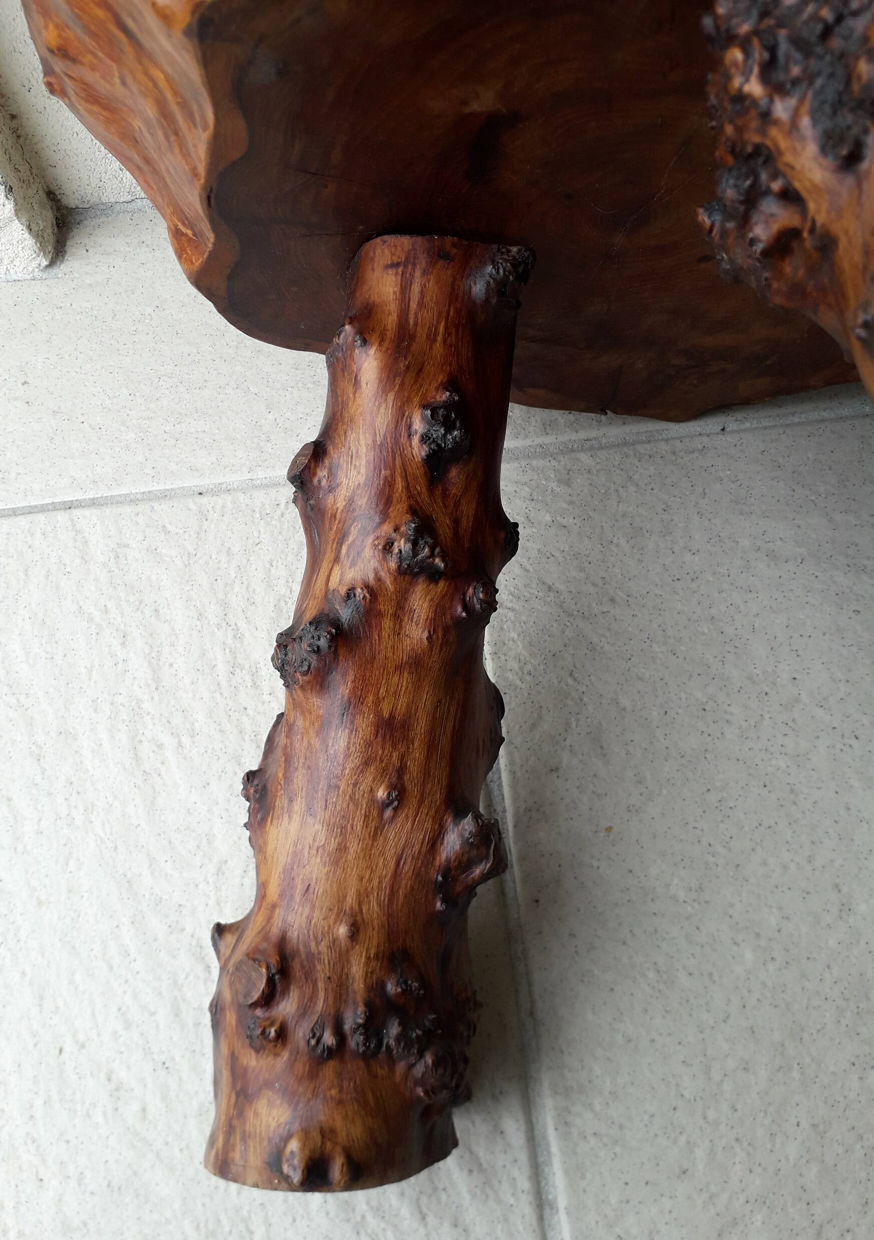 Brutalist wooden coffee table