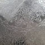 Silver-plated metal serving tray with chiseled finish #PLMR