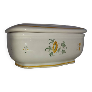 Beurrier ancien en faïence