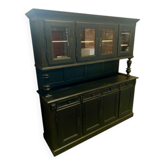 Meuble de cuisine en sapin repatiné