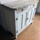 Vintage Parisian sideboard in its original patinated paint.