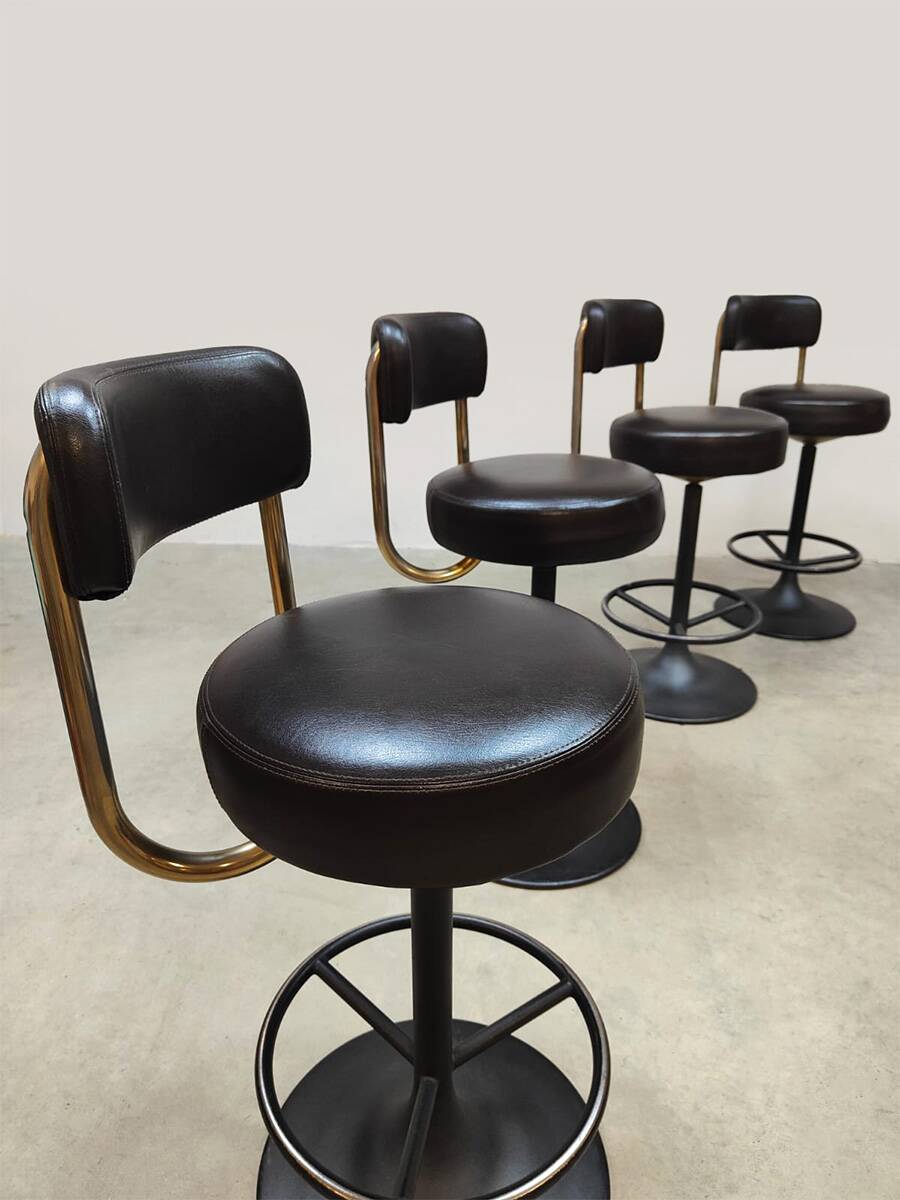 Swedish vintage design bar stools Borje Johanson