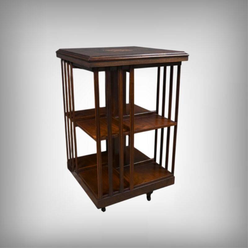 Rotating Mahogany Library, England – Mid 20th Century