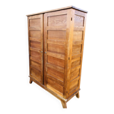 Armoire vintage René Gabriel en chêne à 2 portes d’époque reconstruction.