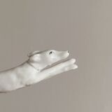 Porcelain animal knife holder.