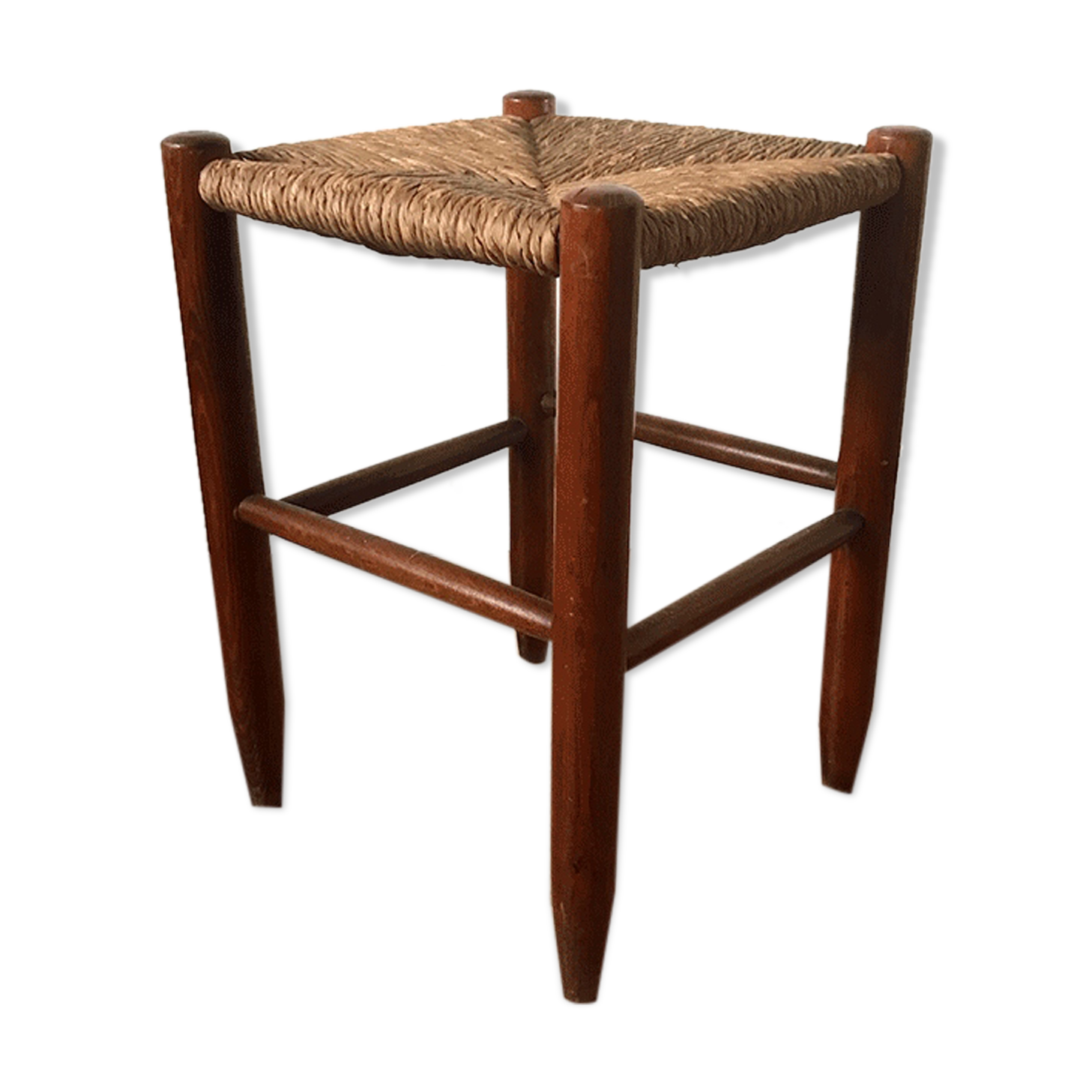 Straw and wood stool