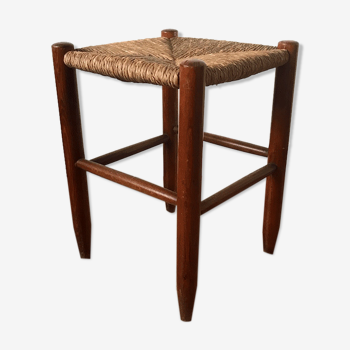 Straw and wood stool