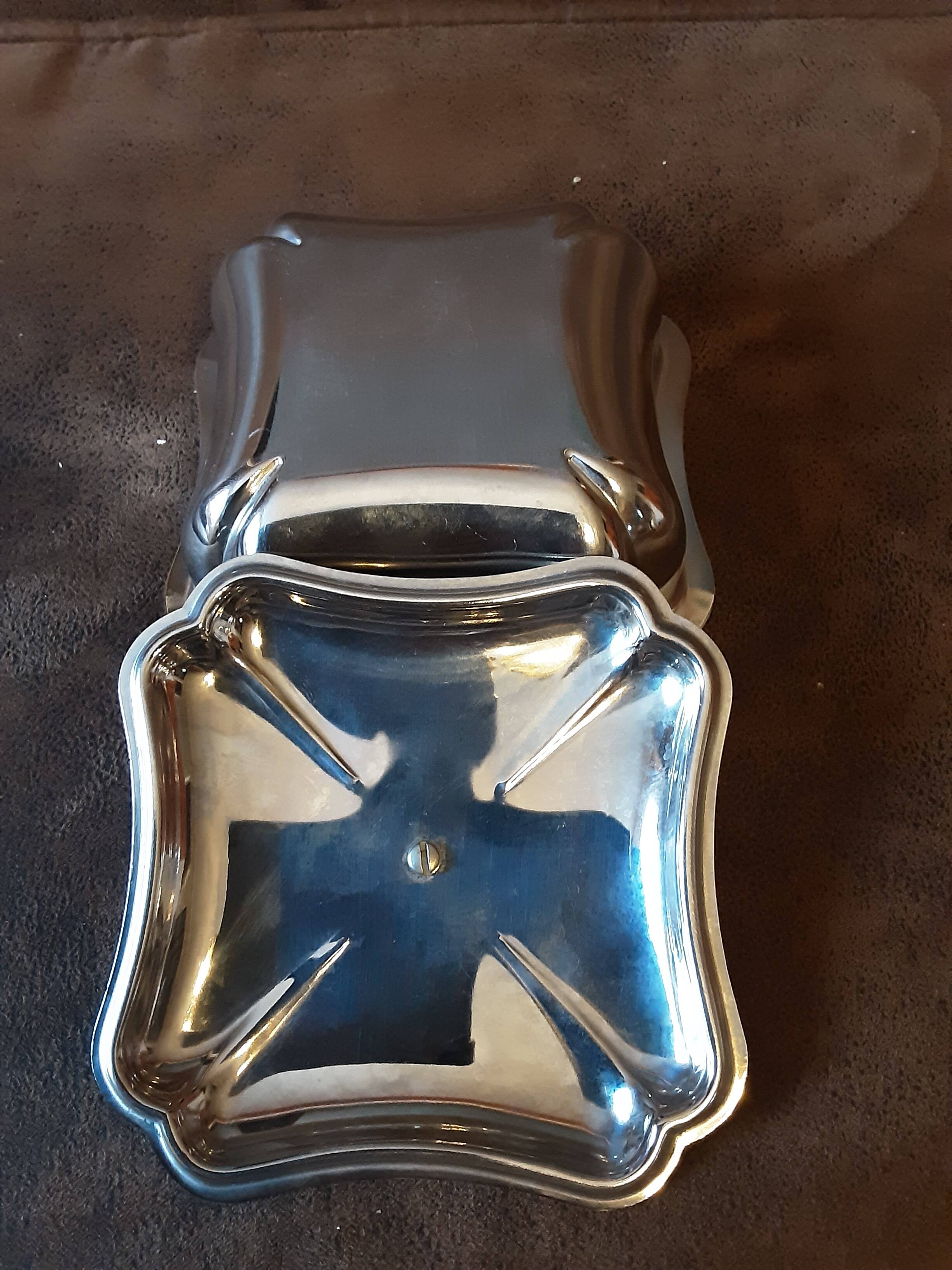 Vintage metal sugar bowl