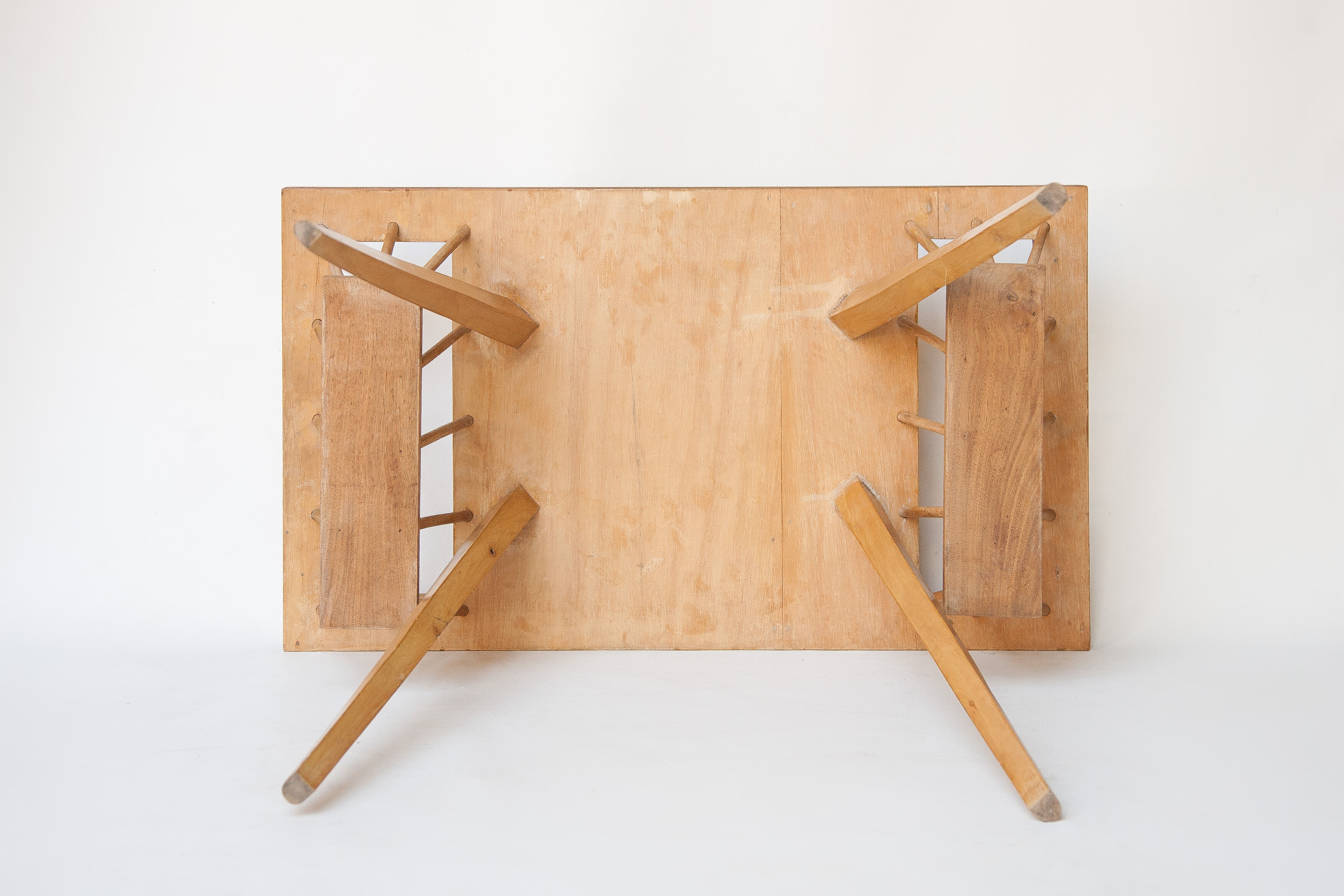 Vintage table, wooden table feet compass, side table, coffee table, lounge magazine table, retro, wooden table, table, 70's