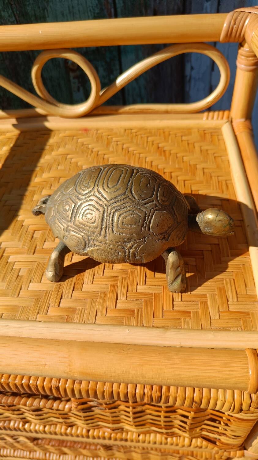 Ancient bronze tortoise ashtray