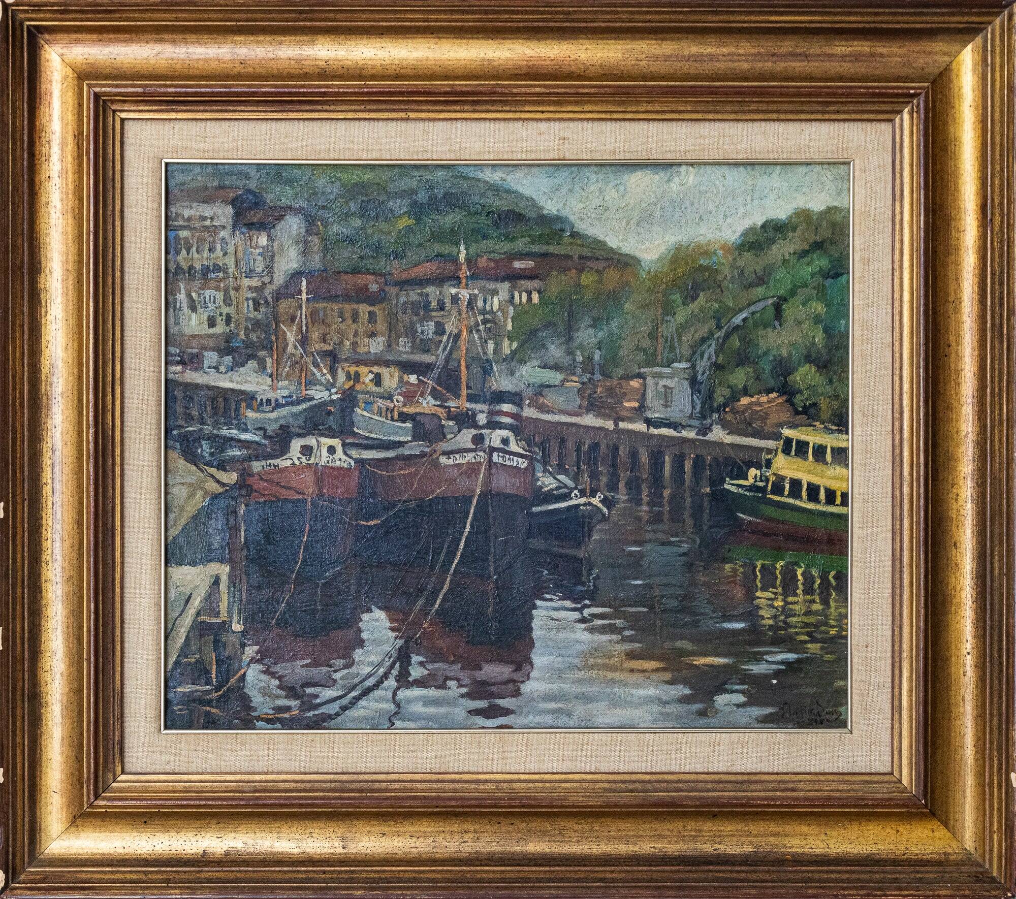 Tableau Impressionniste - Scène Portuaire