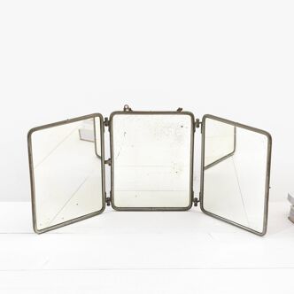 Miroir triptyque de barbier, années 1950
